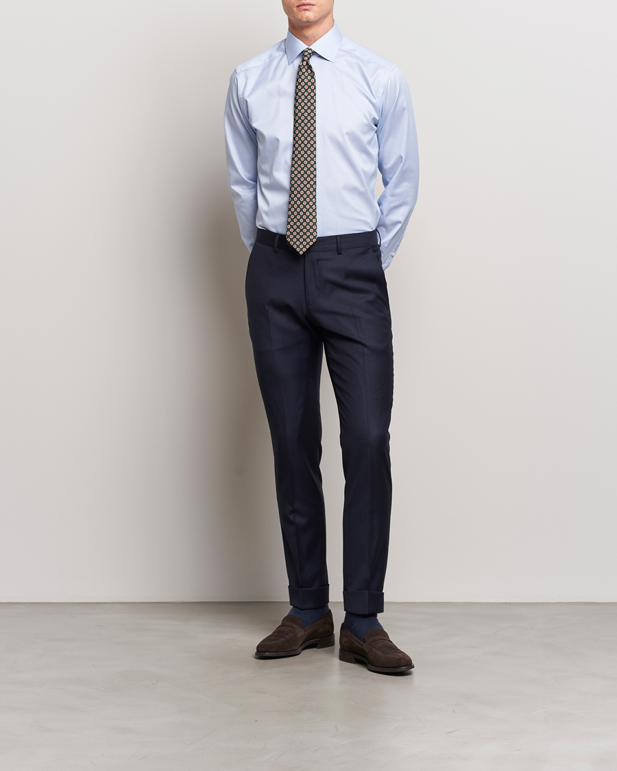 Herre | Skjorter | Eton | Slim Fit Signature Twill Shirt Blue/White