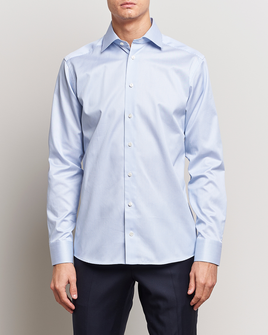 Herre |  | Eton | Slim Fit Signature Twill Shirt Blue/White