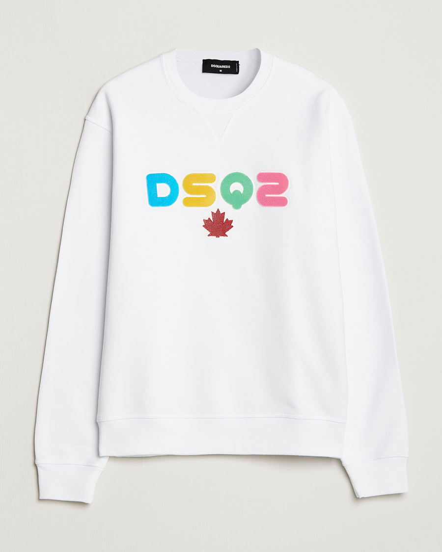 Herre | Dsquared2 | Dsquared2 | Cool Fit Leaf Sweatshirt White