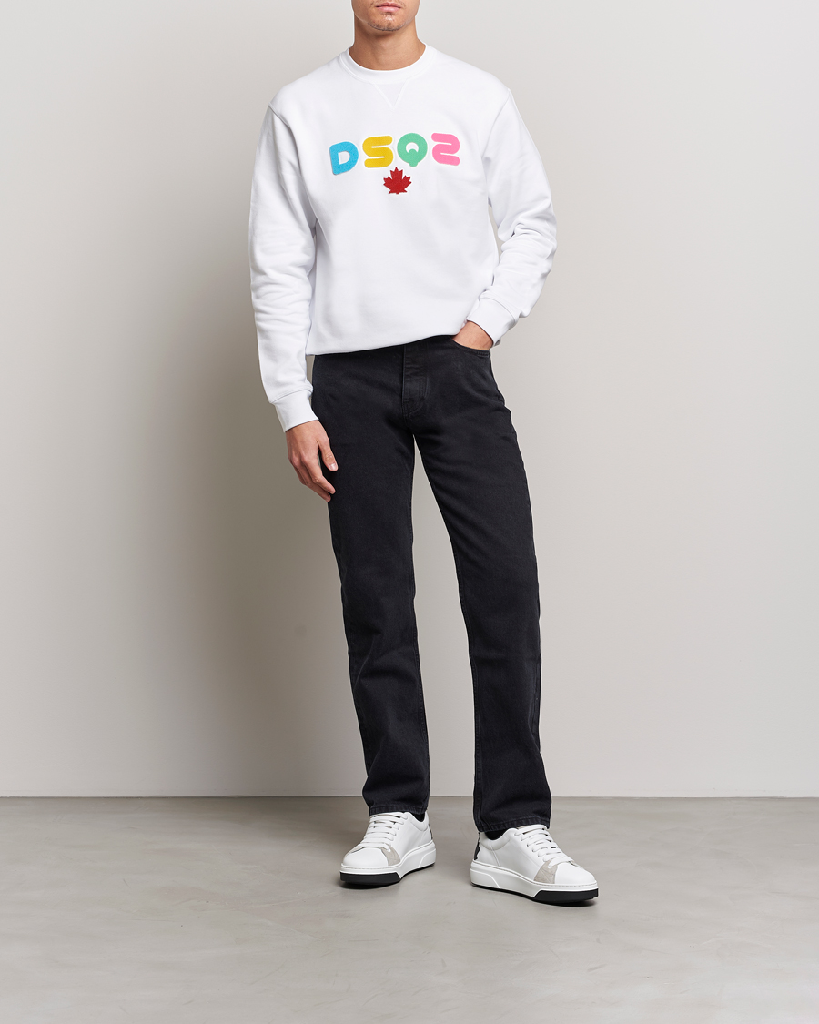 Herre | Gensere | Dsquared2 | Cool Fit Leaf Sweatshirt White