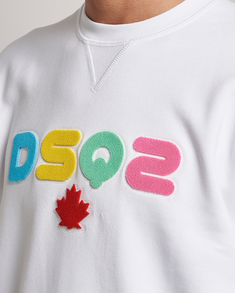 Herre | Gensere | Dsquared2 | Cool Fit Leaf Sweatshirt White