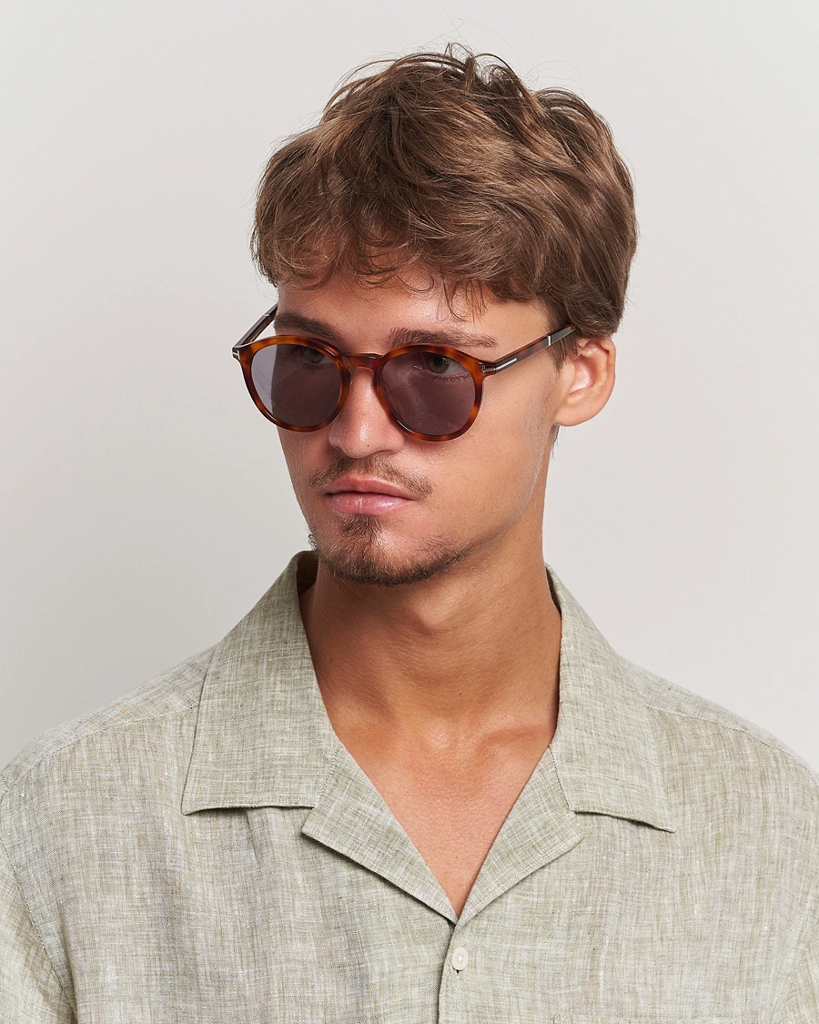 Herre | Solbriller | Tom Ford | Elton Sunglasses Blonde Havana/Smoke