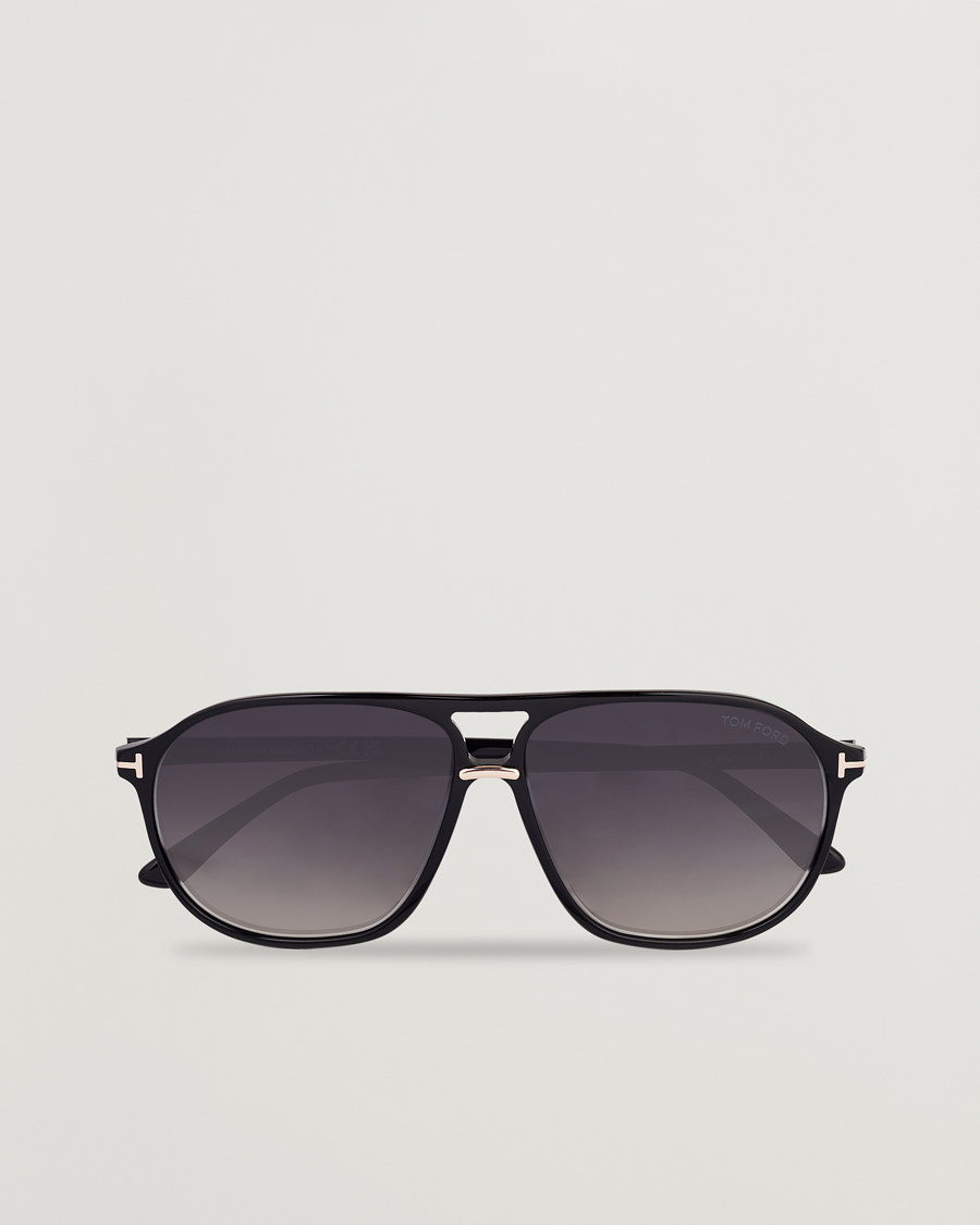 Herre | Solbriller | Tom Ford | Bruce Sunglasses Shiny Black/Gradient Smoke