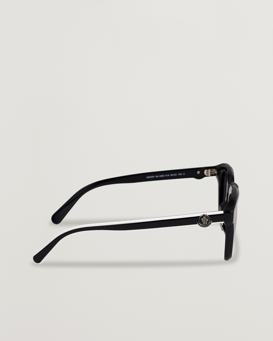 Herre | Moncler Lunettes Gradd Sunglasses Shiny Black/Smoke | Moncler Lunettes | Gradd Sunglasses Shiny Black/Smoke