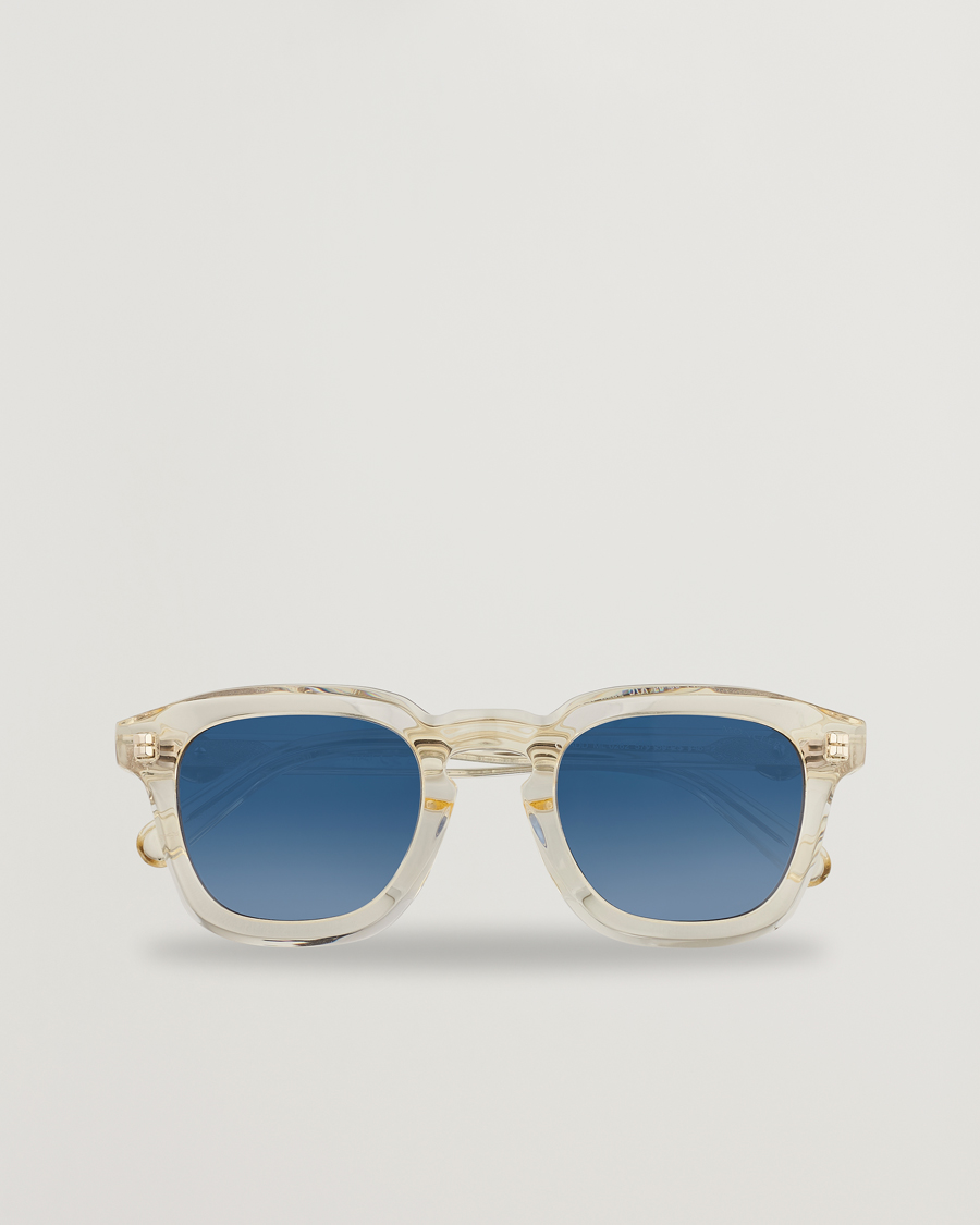 Herre | Moncler Lunettes Gradd Sunglasses Shiny Beige/Blue | Moncler Lunettes | Gradd Sunglasses Shiny Beige/Blue
