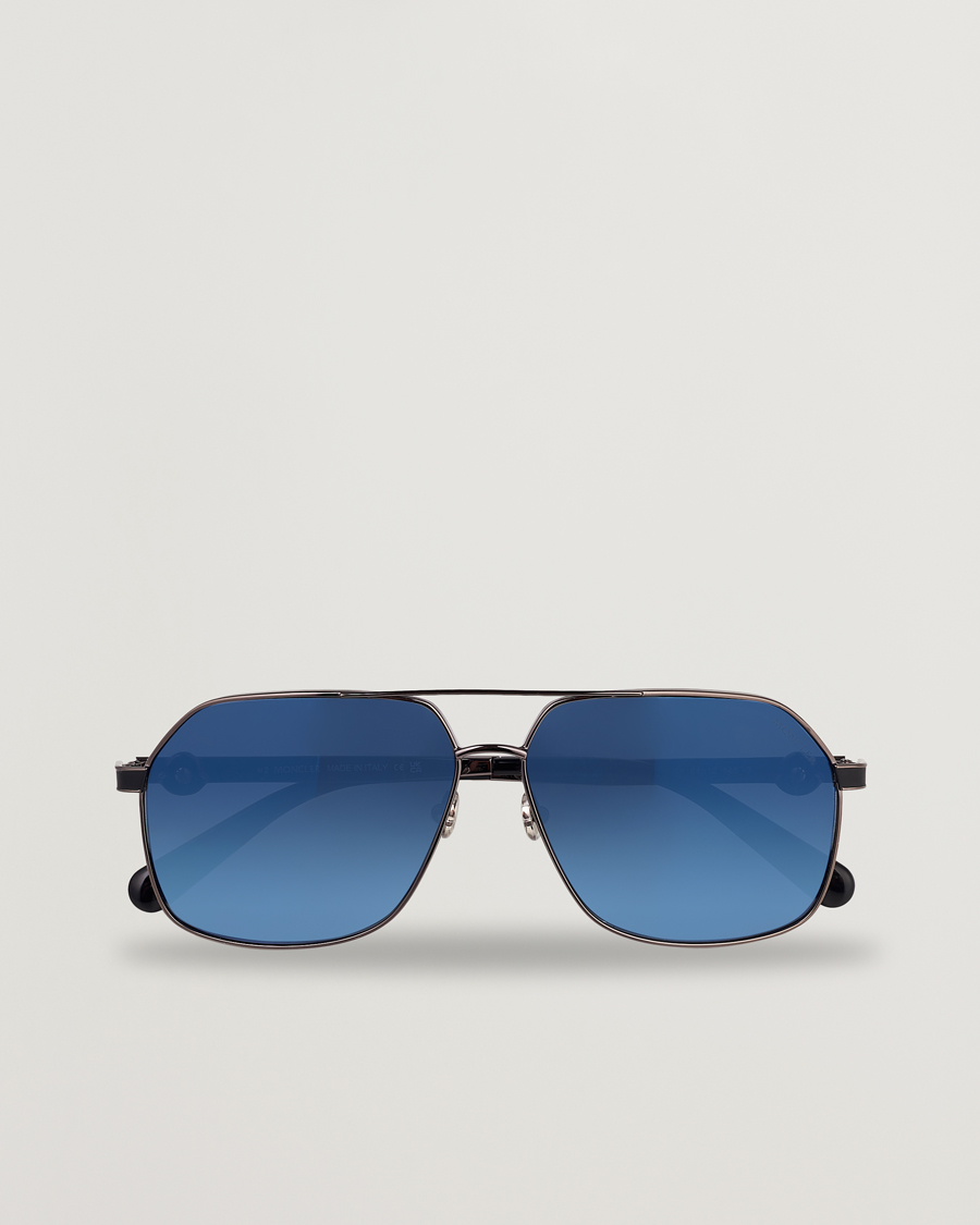 Herre |  | Moncler Lunettes | Icepol Sunglasses Shiny Gunmetal/Blue Mirror