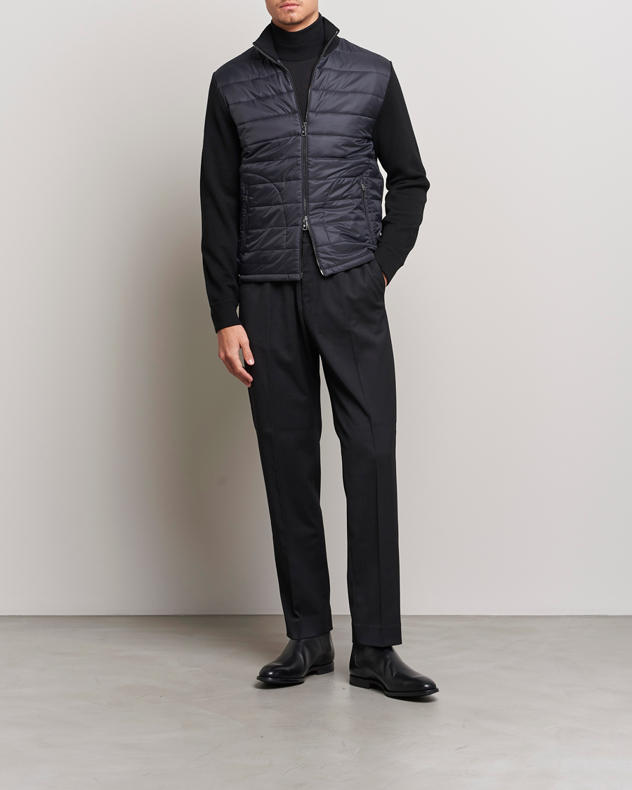 Herre | Jakker | Ralph Lauren Purple Label | Hybrid Zip Jacket Black