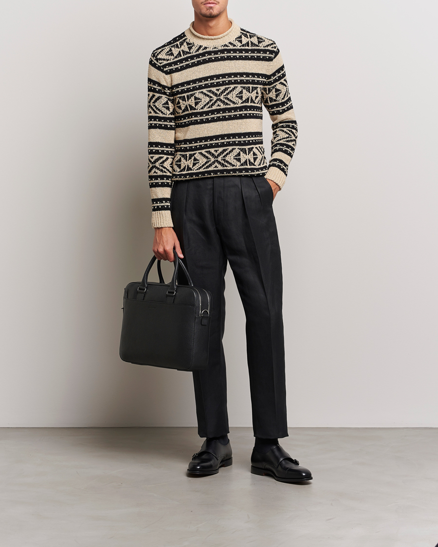 Herre | Bukser | Ralph Lauren Purple Label | Byron Pleated Trousers Black