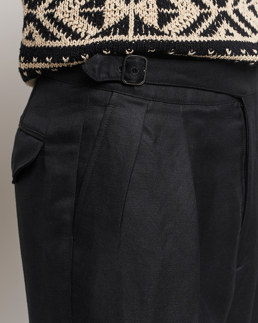 Herre | Bukser | Ralph Lauren Purple Label | Byron Pleated Trousers Black