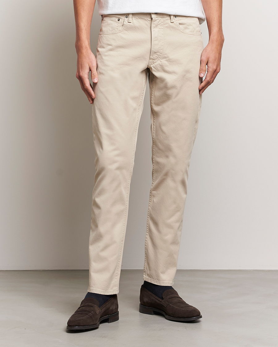 Herre | 5-lommersbukser | Ralph Lauren Purple Label | Slim Fit 5-Pocket Pants Sand