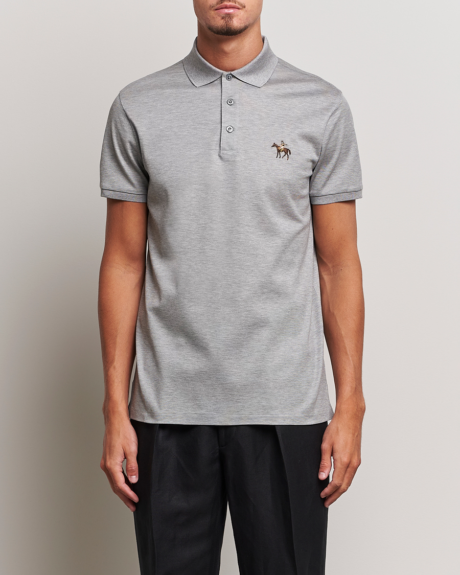 Herre | Ralph Lauren Purple Label | Ralph Lauren Purple Label | Mercerized Cotton Polo Light Grey Heather