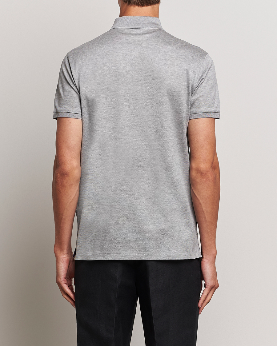 Herre | Pikéer | Ralph Lauren Purple Label | Mercerized Cotton Polo Light Grey Heather