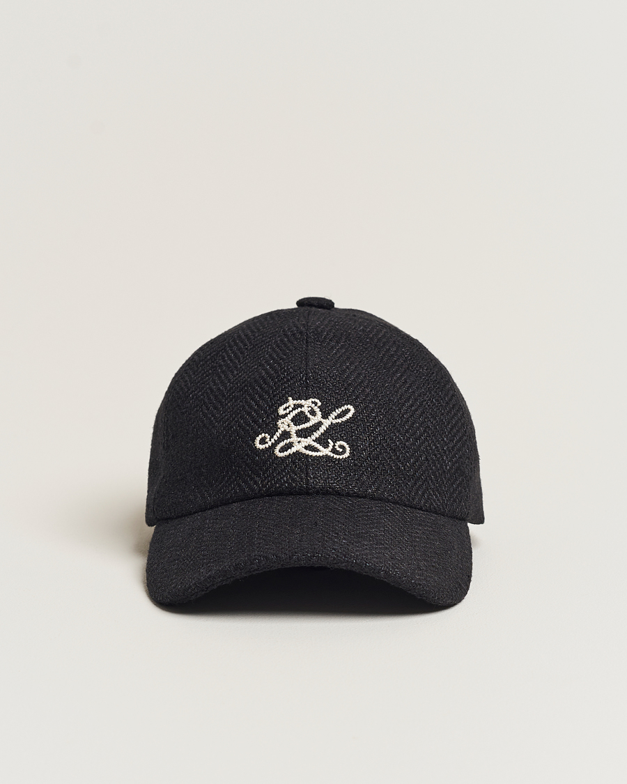 Herre | Ralph Lauren Purple Label Linen/Silk Baseball Cap Black | Ralph Lauren Purple Label | Linen/Silk Baseball Cap Black