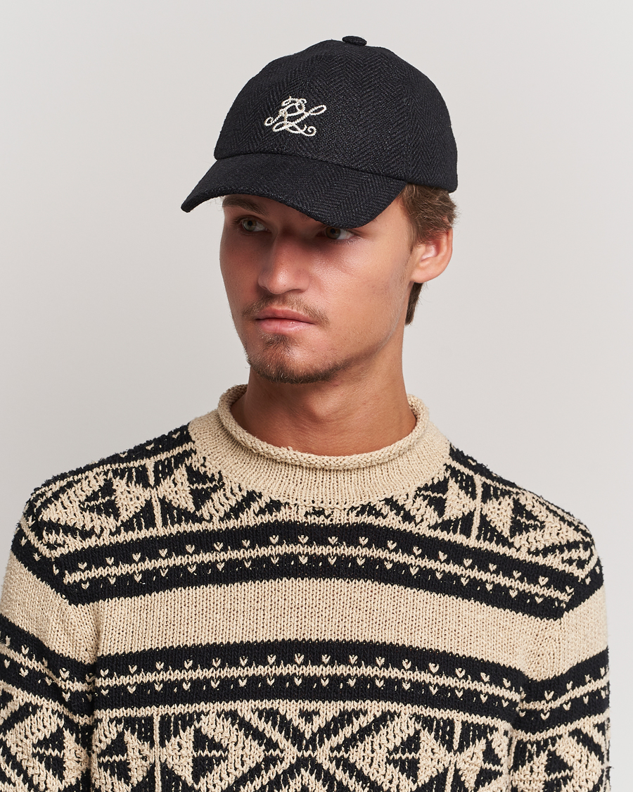 Herre | Ralph Lauren Purple Label | Ralph Lauren Purple Label | Linen/Silk Baseball Cap Black
