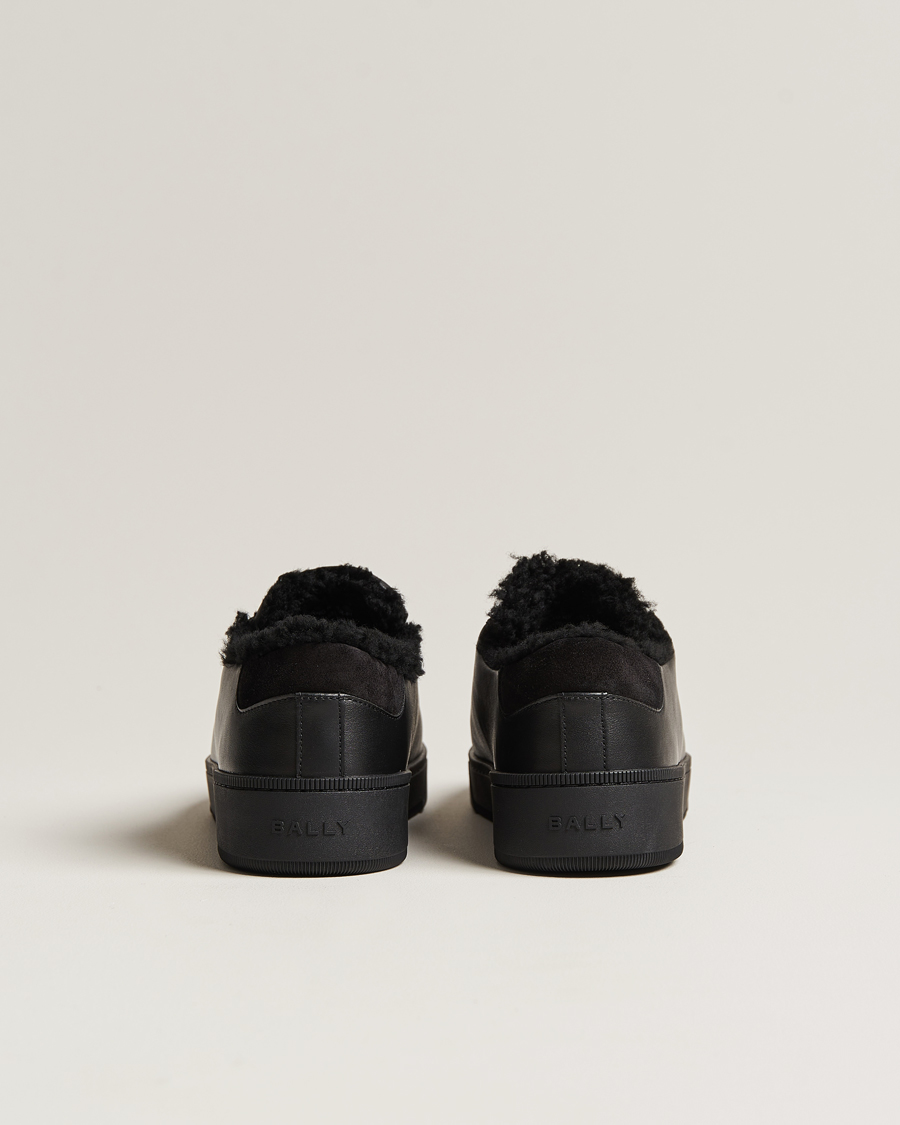 Herre | Bally Ryver Leather Shearling Sneaker Black | Bally | Ryver Leather Shearling Sneaker Black