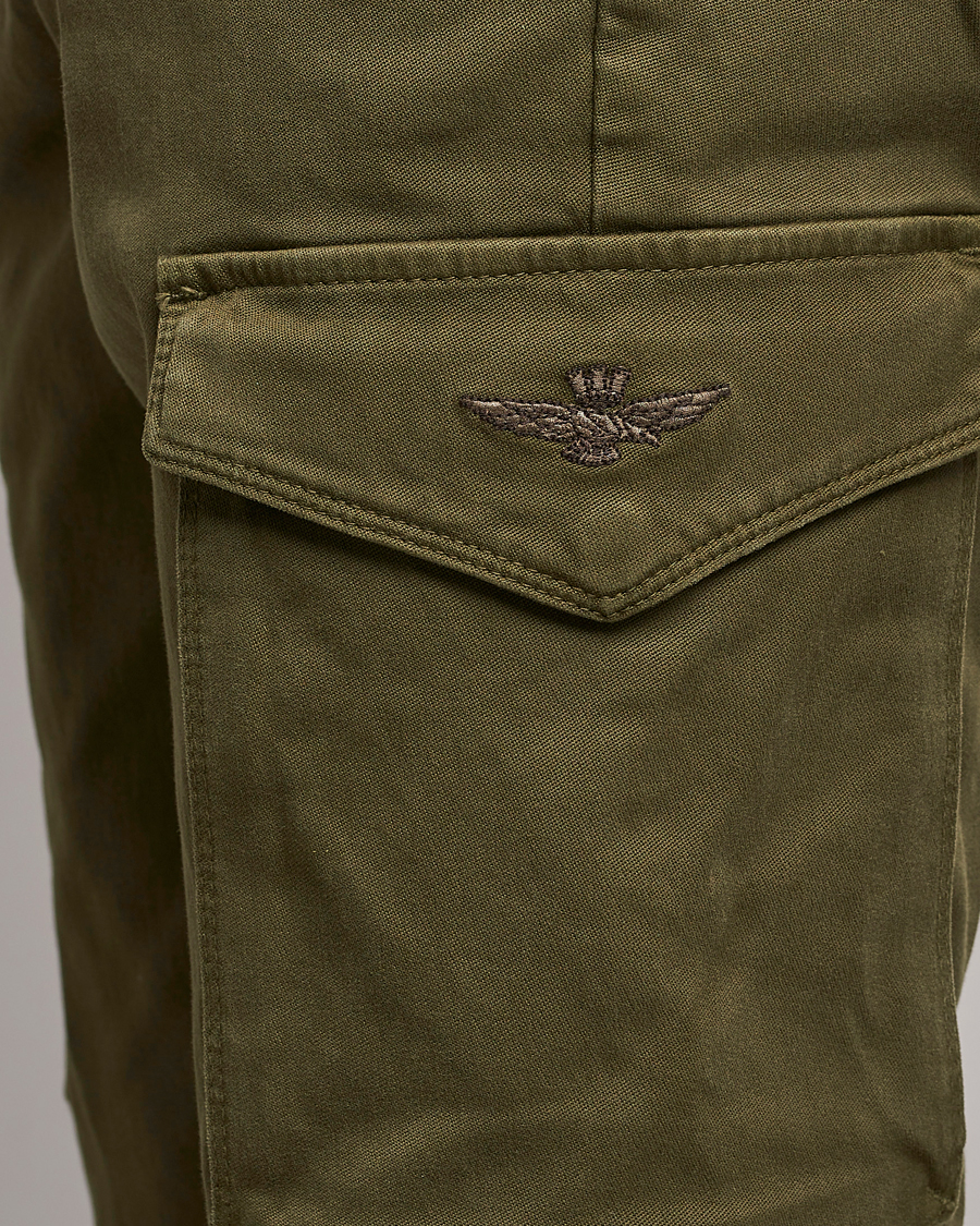 Herre | Bukser | Aeronautica Militare | Cotton Cargo Pants Off Green