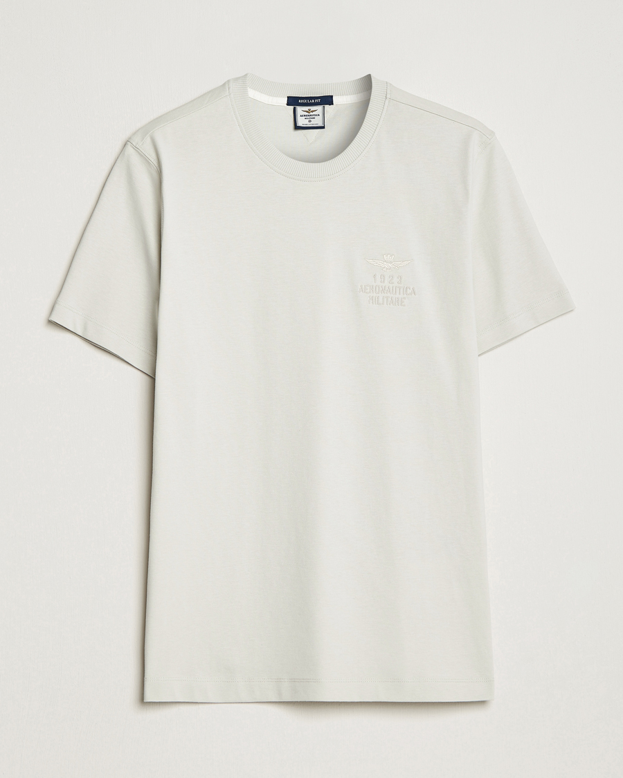 Herre | T-Shirts | Aeronautica Militare | TS2129 Crew Neck T-Shirt Ice Palace