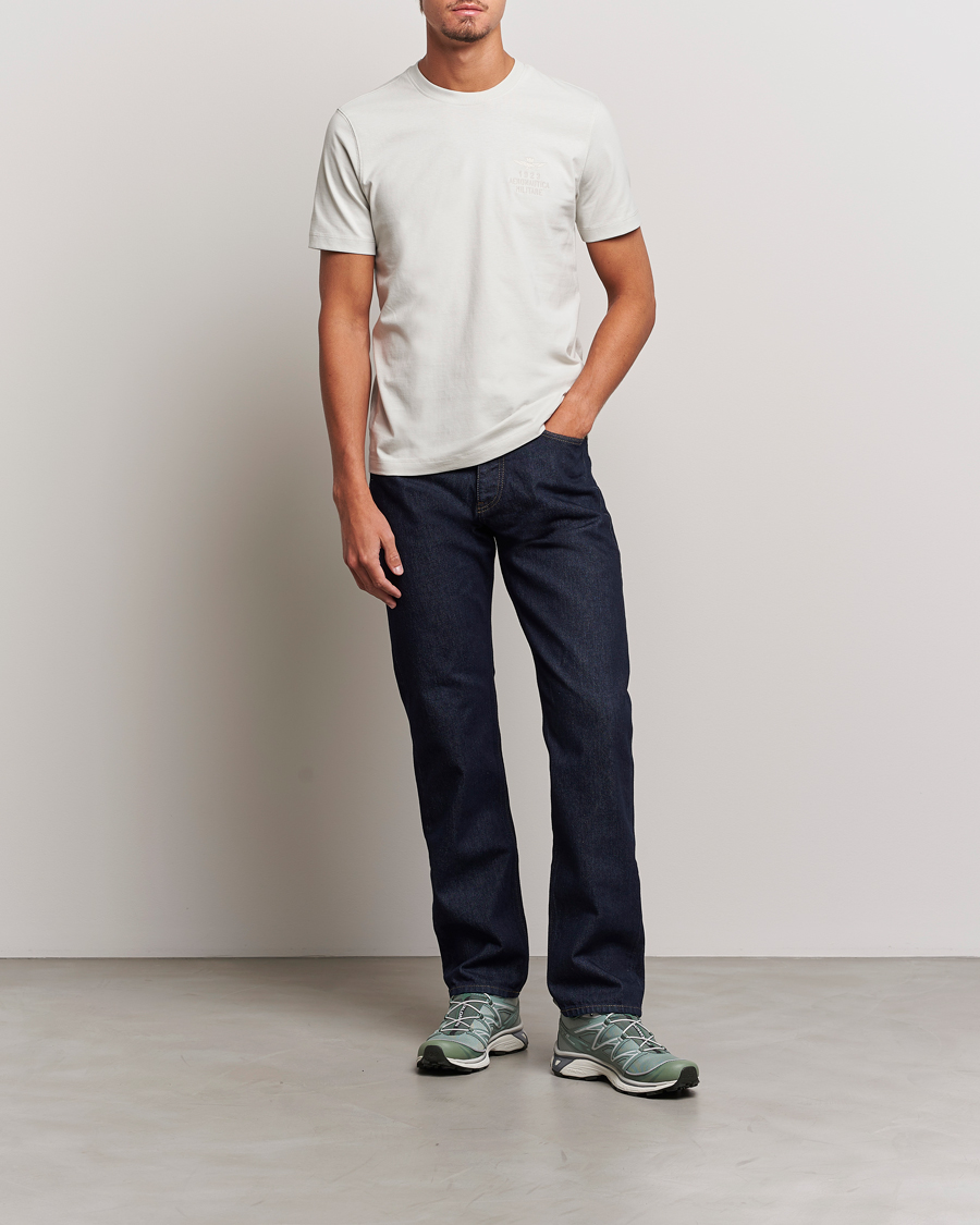 Herre | T-Shirts | Aeronautica Militare | TS2129 Crew Neck T-Shirt Ice Palace