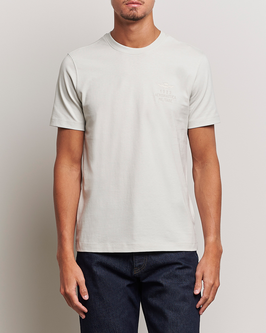 Herre | T-Shirts | Aeronautica Militare | TS2129 Crew Neck T-Shirt Ice Palace