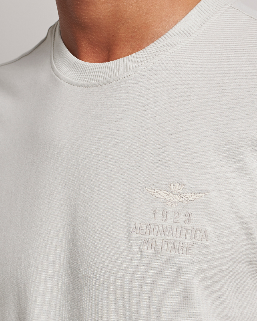 Herre | T-Shirts | Aeronautica Militare | TS2129 Crew Neck T-Shirt Ice Palace