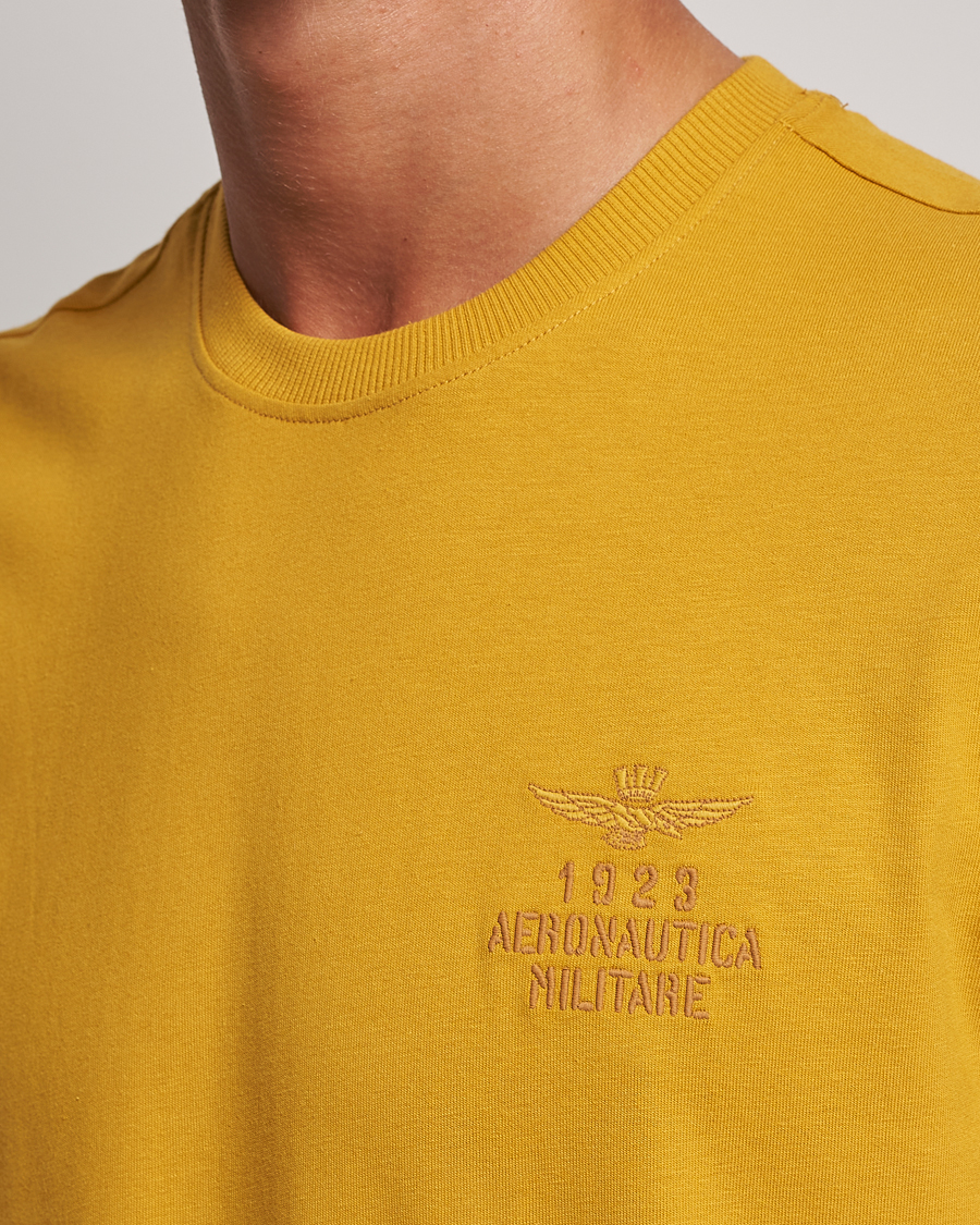 Herre | T-Shirts | Aeronautica Militare | TS2129 Crew Neck T-Shirt Yellow