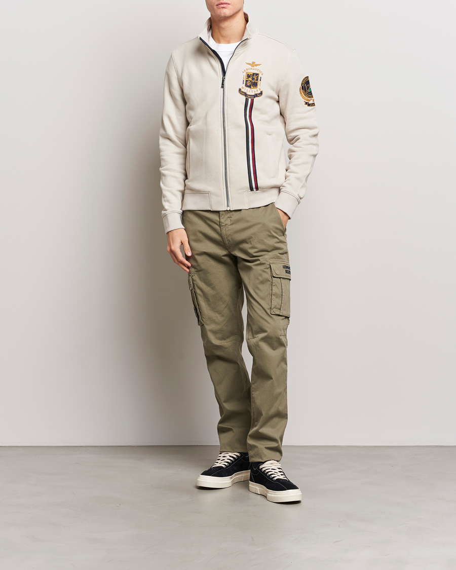 Herre | Gensere | Aeronautica Militare | Felpa Full Zip Sweatshirt Ice White