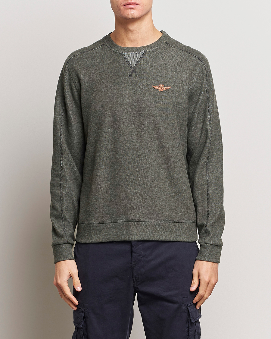 Herre | Gensere | Aeronautica Militare | Felpa Cotton Sweatshirt Olive Green