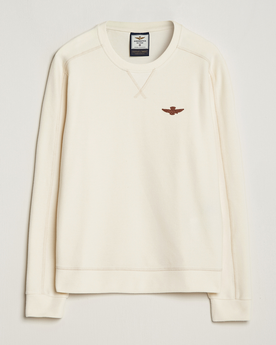 Herre | Gensere | Aeronautica Militare | Felpa Cotton Sweatshirt Cream White