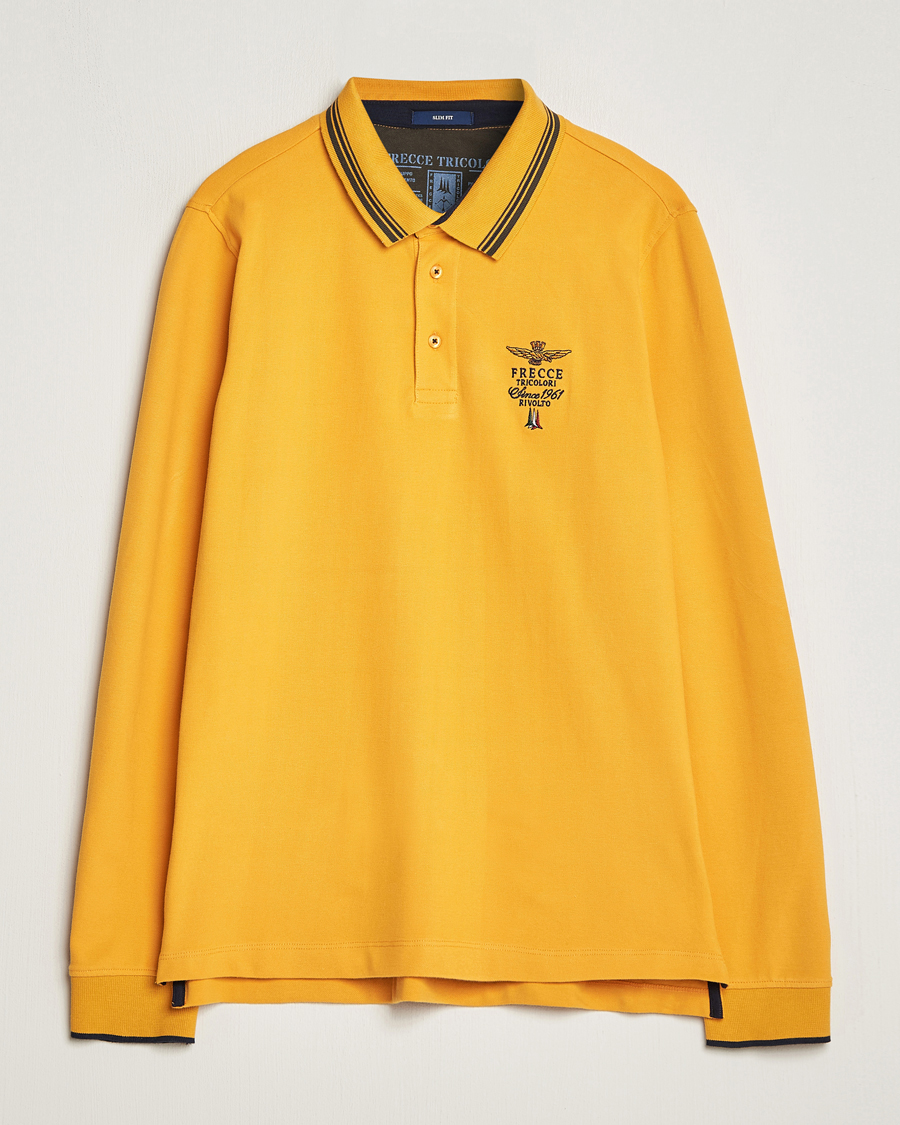 Herre | Gensere | Aeronautica Militare | Long Sleeve Polo Dark Yellow