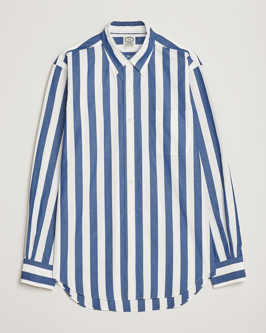 Herre | Kamakura Shirts | Kamakura Shirts | Vintage Ivy Button Down Shirt Blue Stripe
