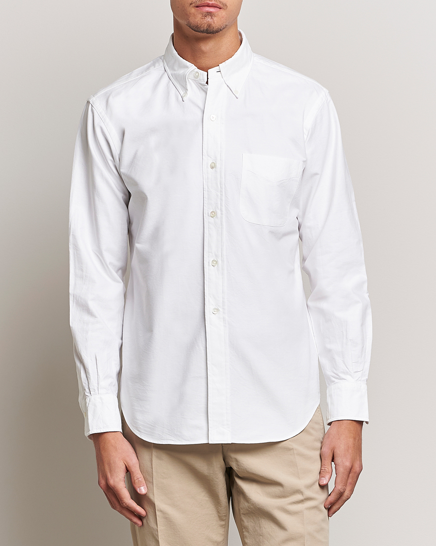 Herre | Japanese Department | Kamakura Shirts | Vintage Ivy Oxford Button Down Shirt White