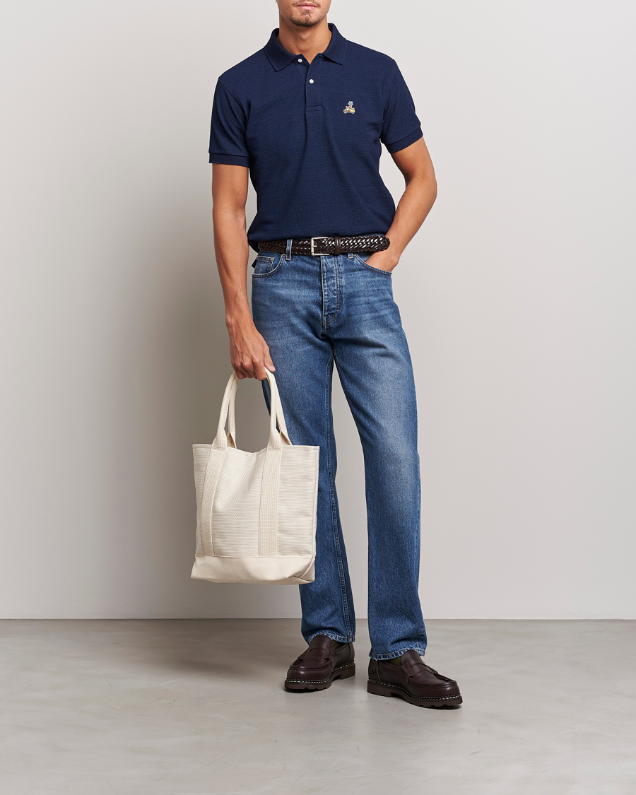 Herre | Pikéer | Kamakura Shirts | Vintage Ivy Short Sleeve Polo Navy