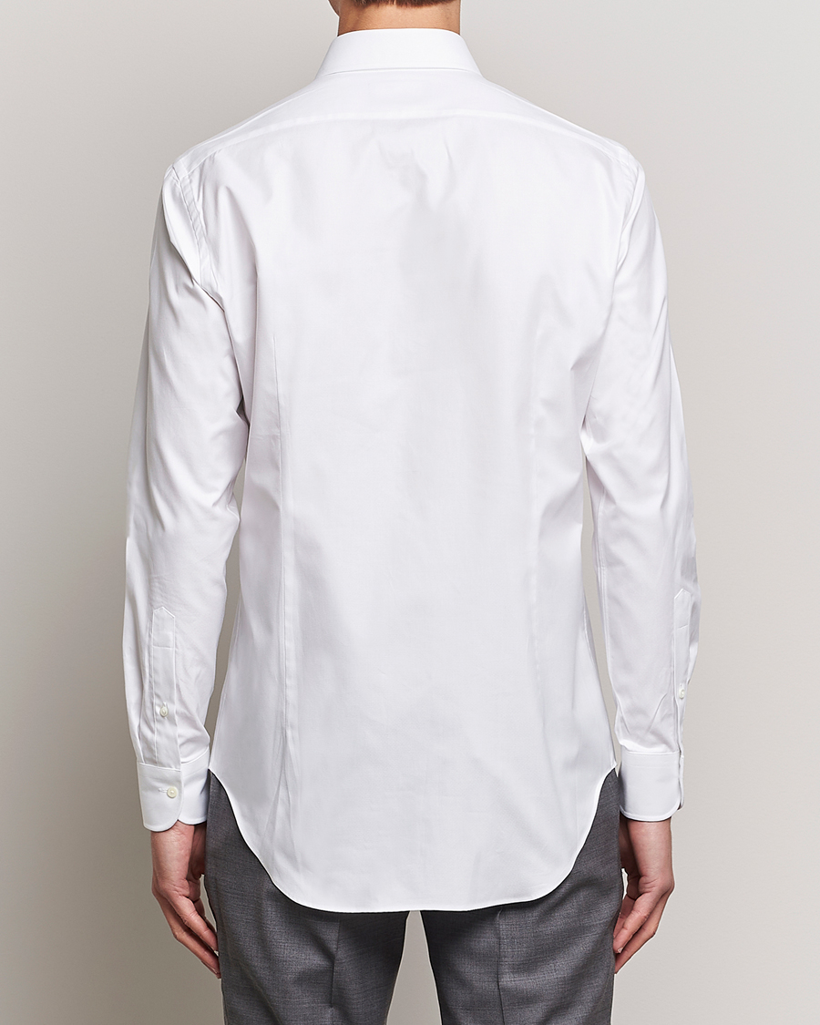 Herre | Skjorter | Kamakura Shirts | Slim Fit Royal Oxford Spread Shirt White