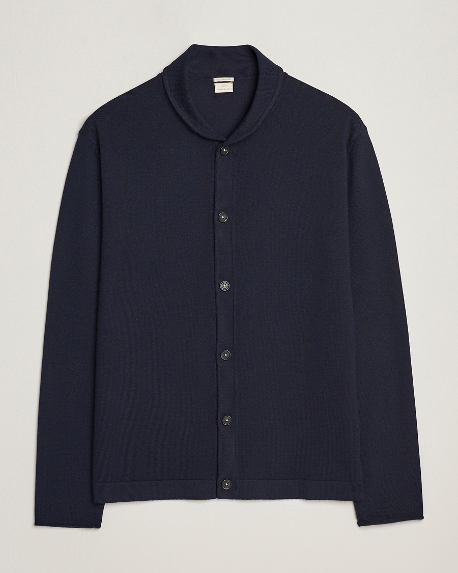 Herre | Gensere | Massimo Alba | Shawl Collar Cardigan Navy