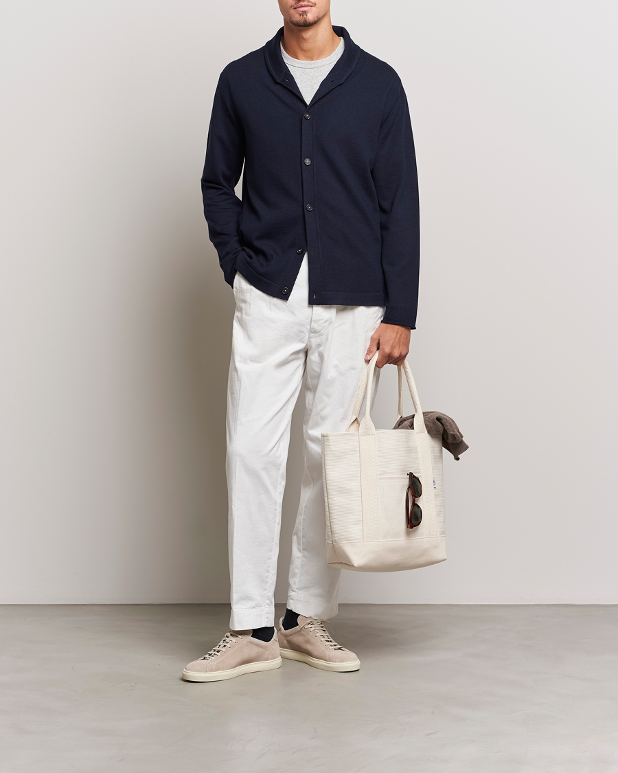 Herre | Gensere | Massimo Alba | Shawl Collar Cardigan Navy