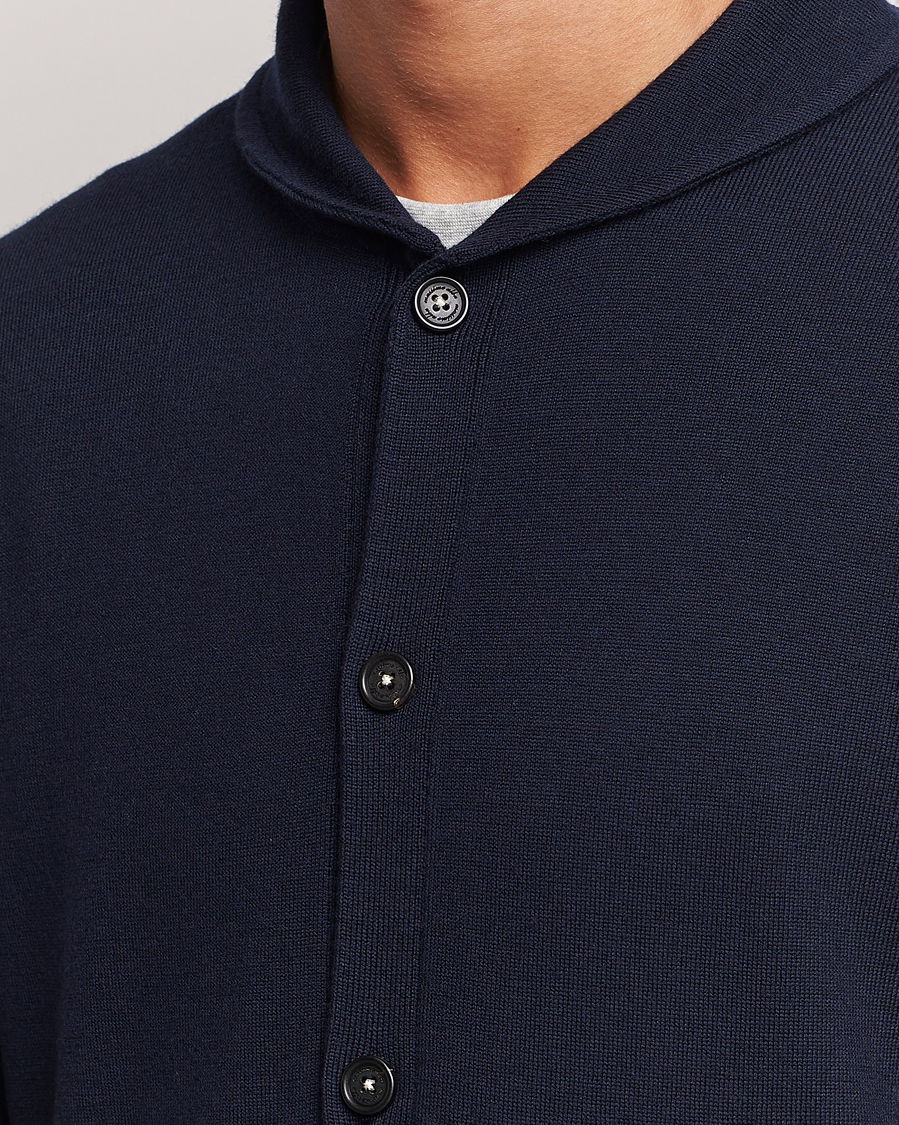 Herre | Gensere | Massimo Alba | Shawl Collar Cardigan Navy