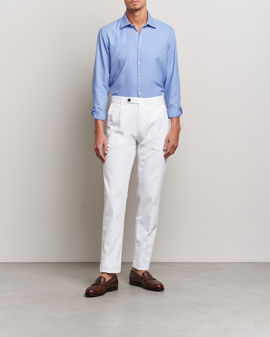 Herre | Bukser | Massimo Alba | Ionio Cotton/Cashmere Trousers White