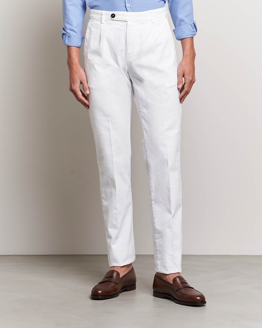 Herre | | Massimo Alba | Ionio Cotton/Cashmere Trousers White