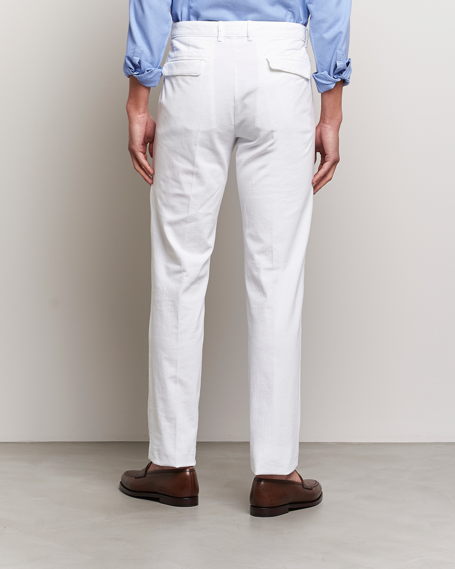 Herre | Bukser | Massimo Alba | Ionio Cotton/Cashmere Trousers White