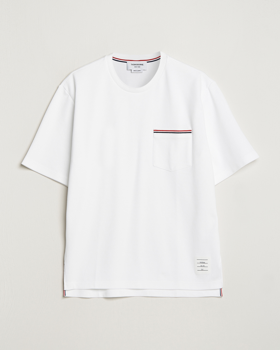 Herre |  | Thom Browne | Short Sleeve Pocket T-Shirt White