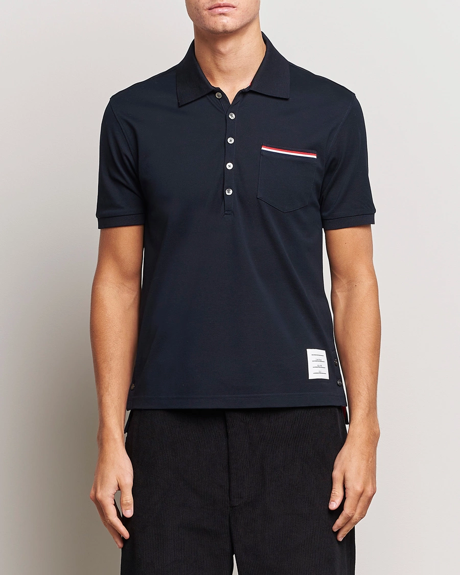 Herre | Avdelinger | Thom Browne | Mercerized Piquet Polo Navy