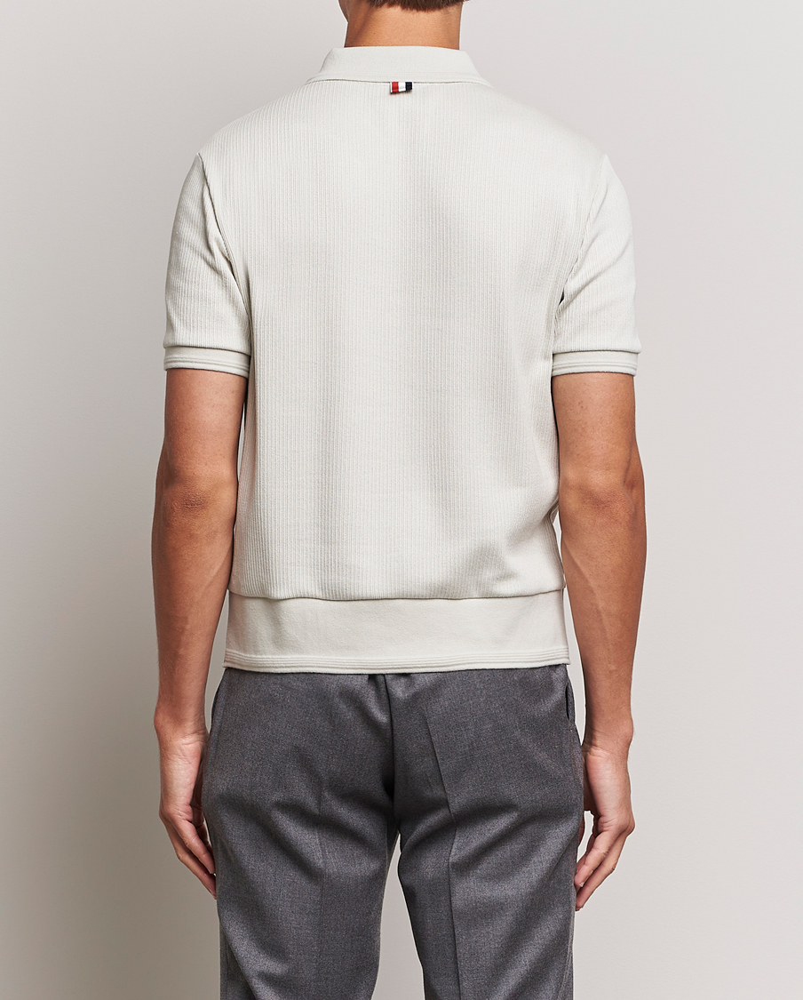 Herre | Pikéer | Thom Browne | Short Sleeve Knitted Polo Natural White