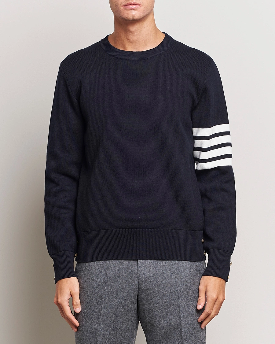 Herre | Gensere | Thom Browne | Milano Stitch Crew Neck Navy