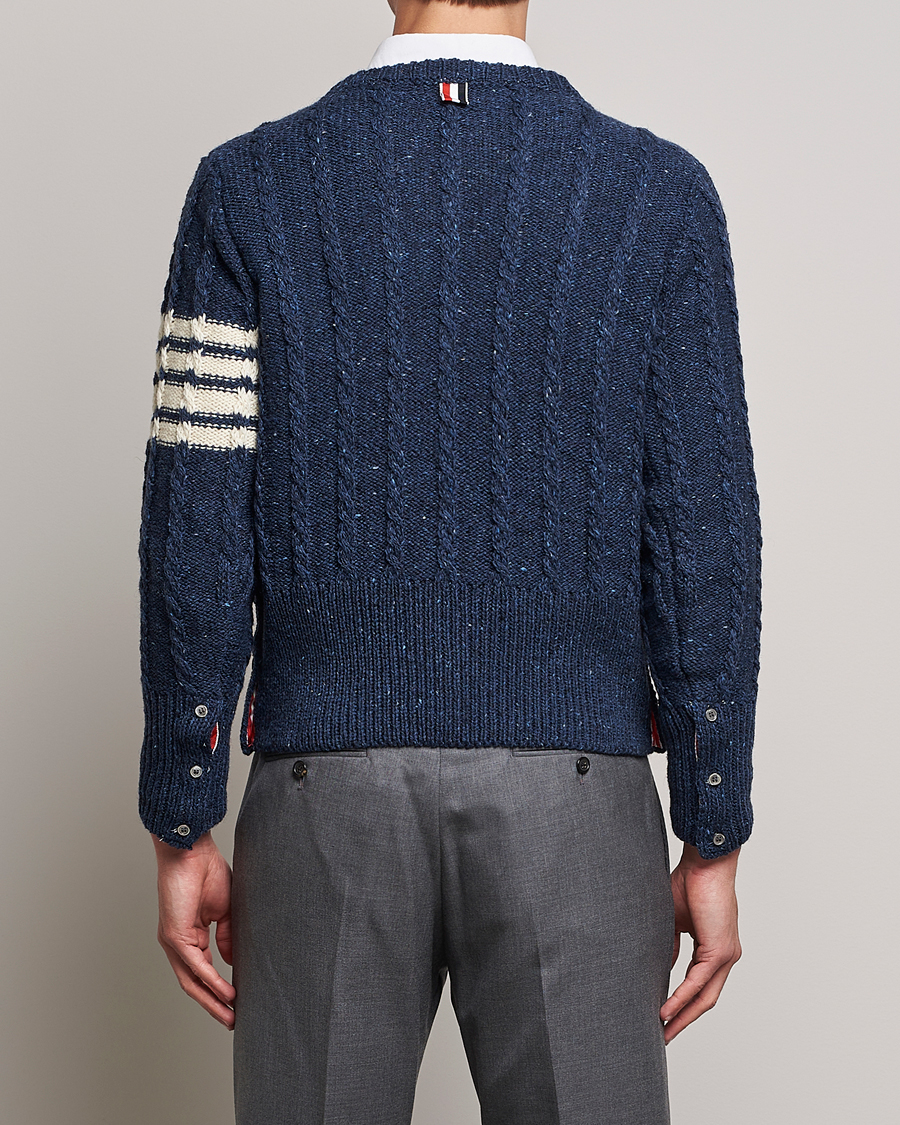 Herre | Gensere | Thom Browne | Donegal Cable Sweater Blue