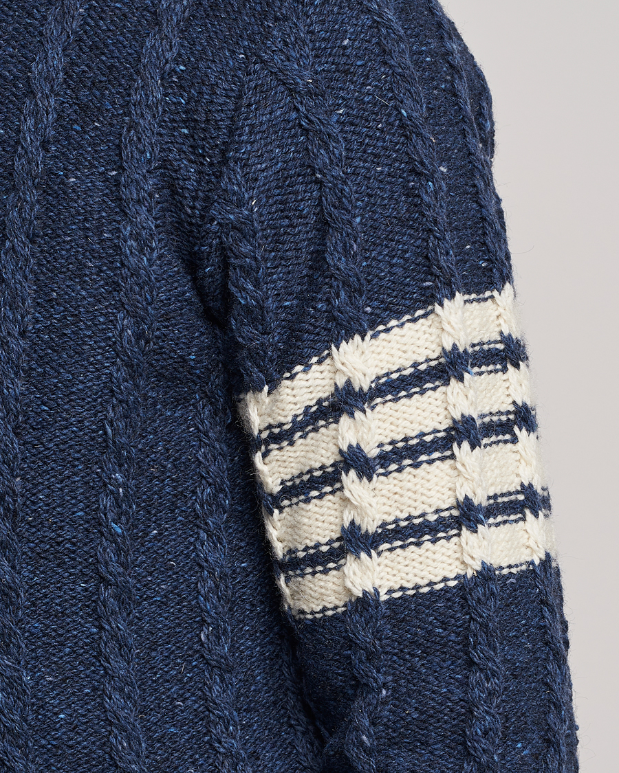 Herre | Gensere | Thom Browne | Donegal Cable Sweater Blue
