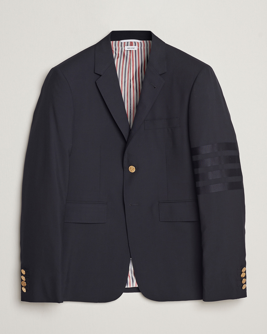 Herre | Dressjakker | Thom Browne | Tonal 4 Bar Wool Blazer Navy