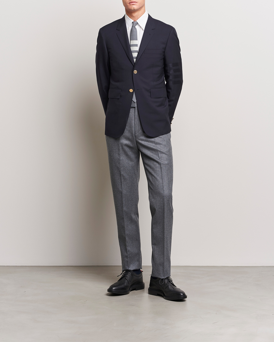 Herre | Dressjakker | Thom Browne | Tonal 4 Bar Wool Blazer Navy