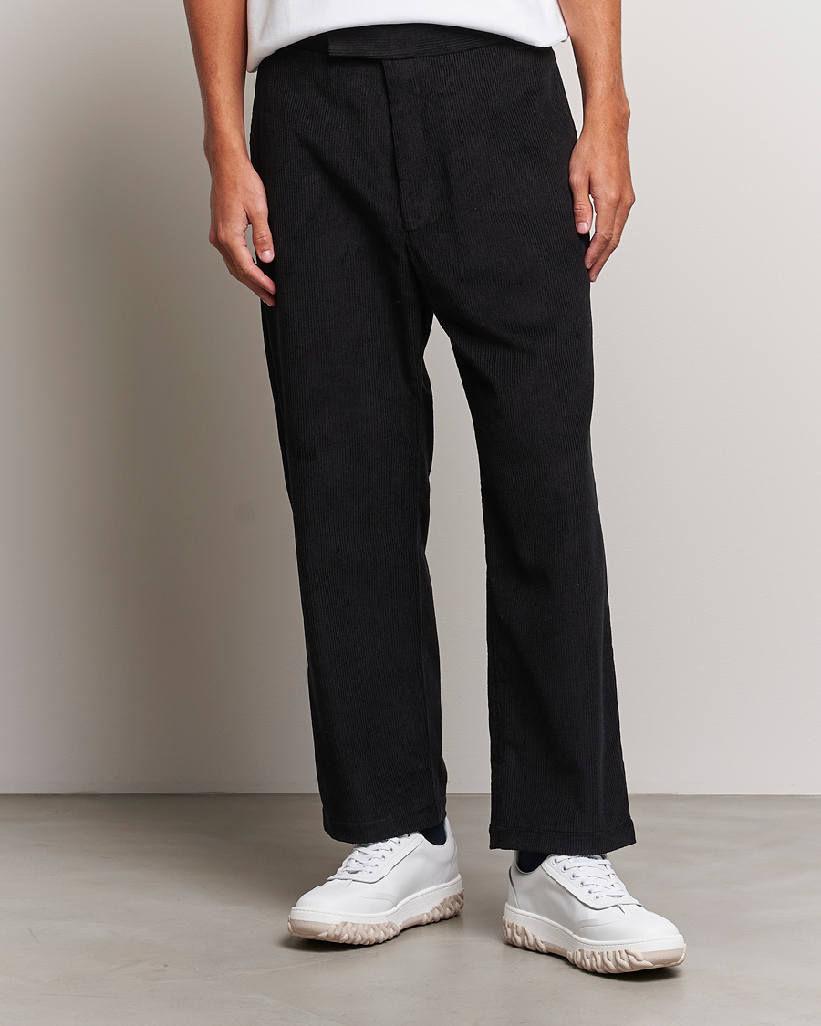 Herre |  | Thom Browne | Straight Cropped Corduroy Trousers Black
