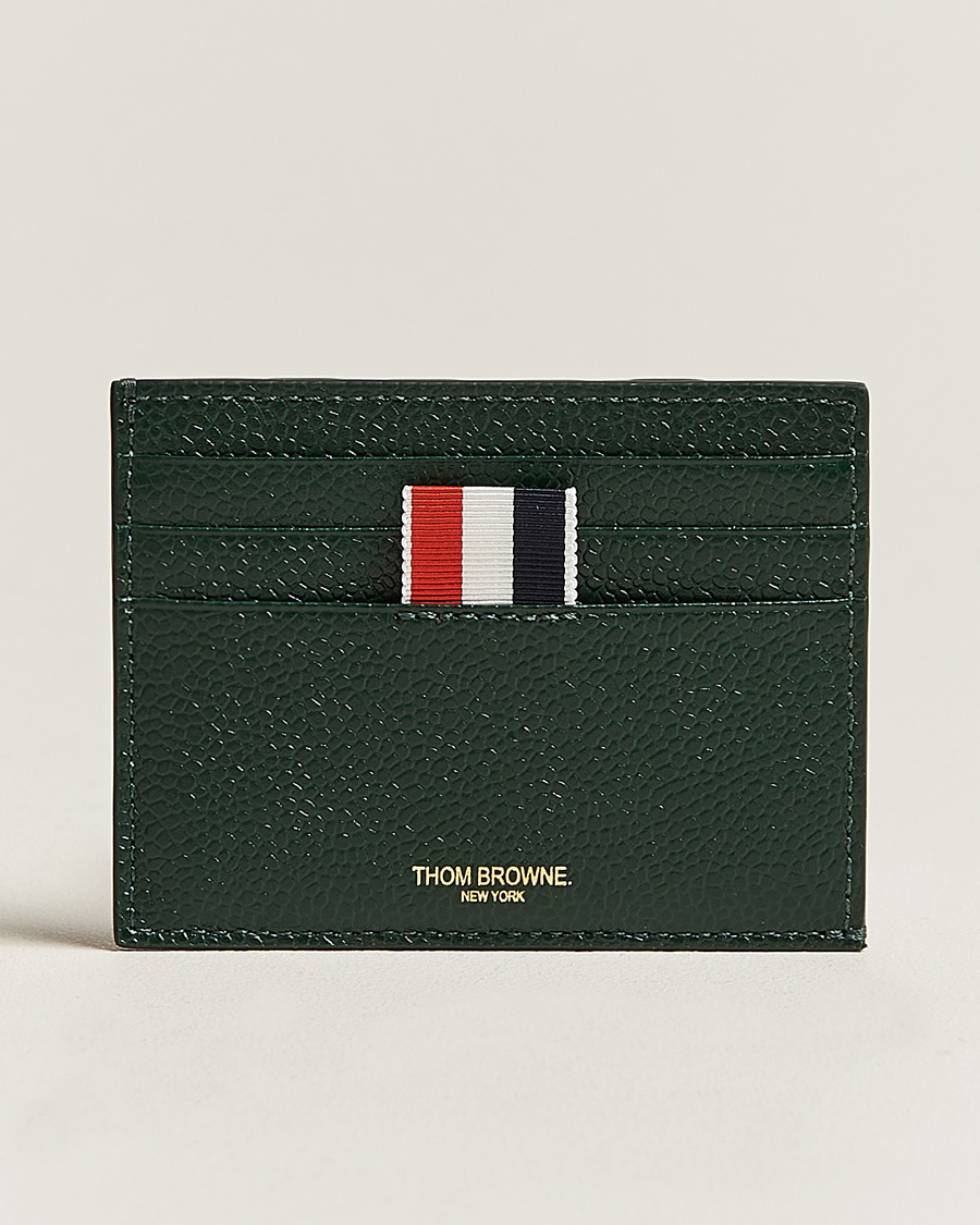 Herre | Thom Browne Pebble Grain Card Holder Dark Green | Thom Browne | Pebble Grain Card Holder Dark Green
