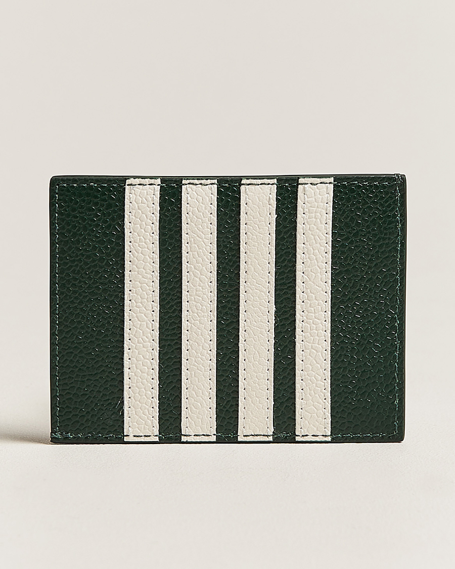 Herre | Thom Browne Pebble Grain Card Holder Dark Green | Thom Browne | Pebble Grain Card Holder Dark Green
